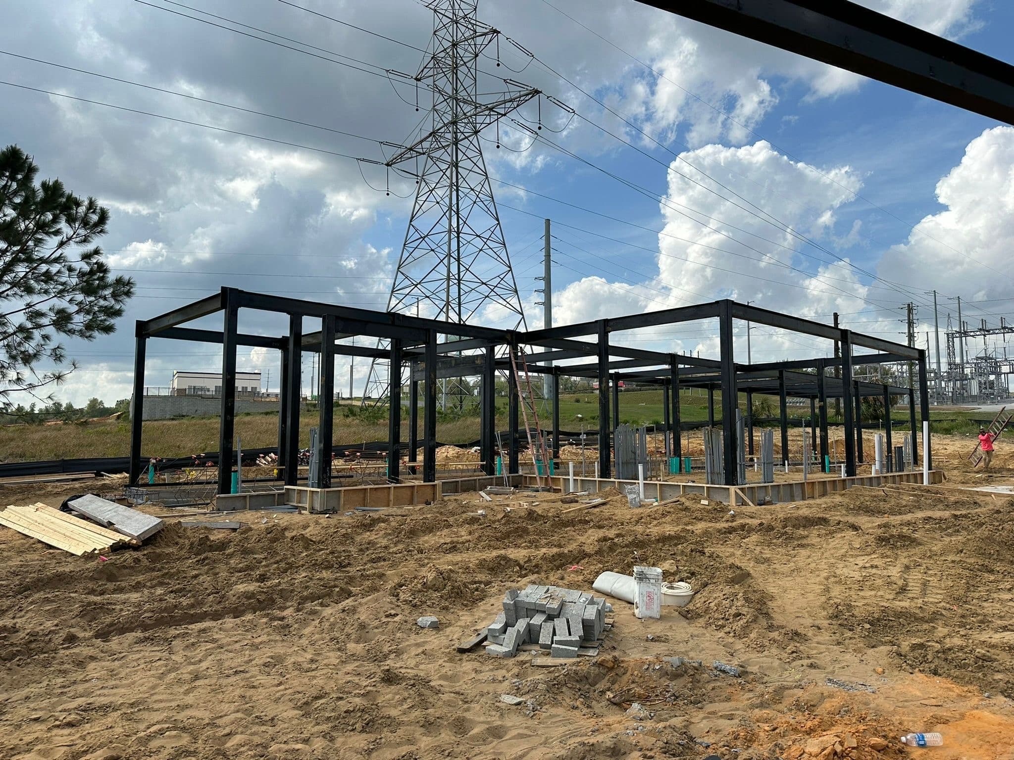 Steel Frame Erection — Early Stage
