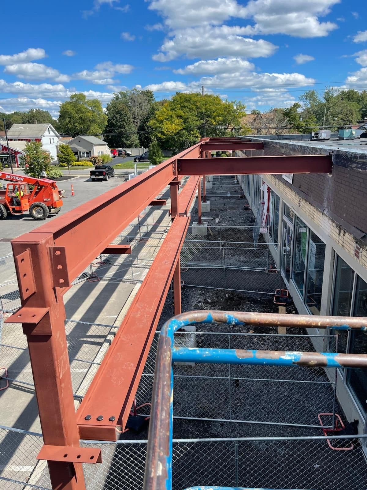 Steel Beam Installation on Commercial Retail
